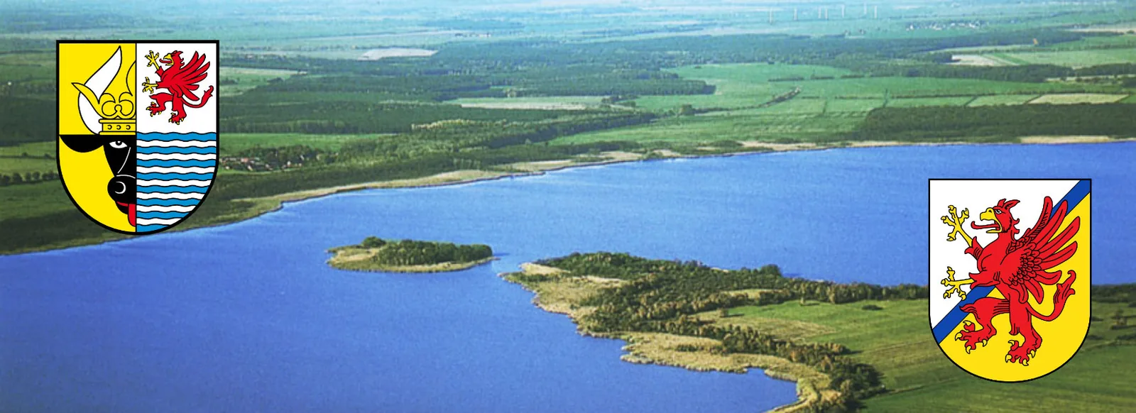 Vorpommern-Greifswald × Mecklenburgische Seenplatte – lake landscape seen from above