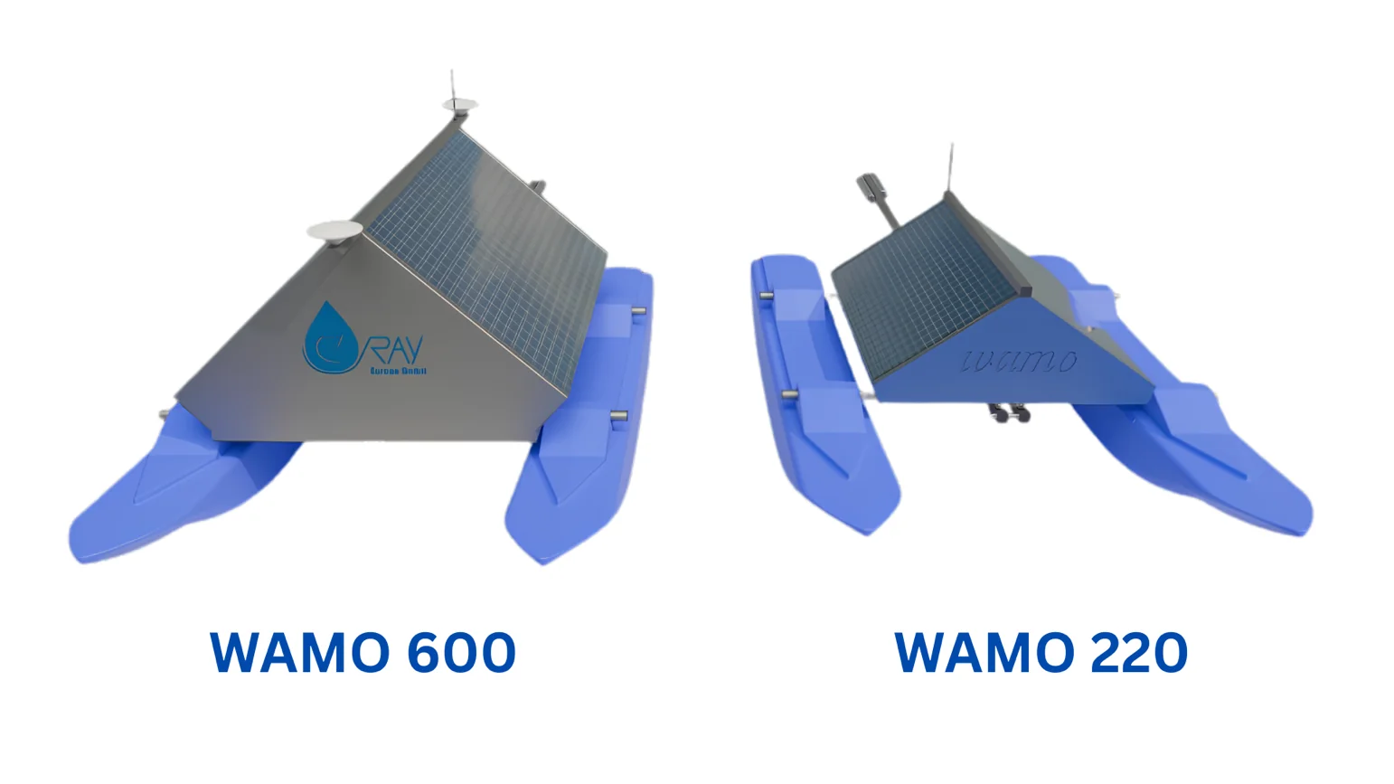 WAMO 600 and WAMO 220 as renderings side by side in a size comparison